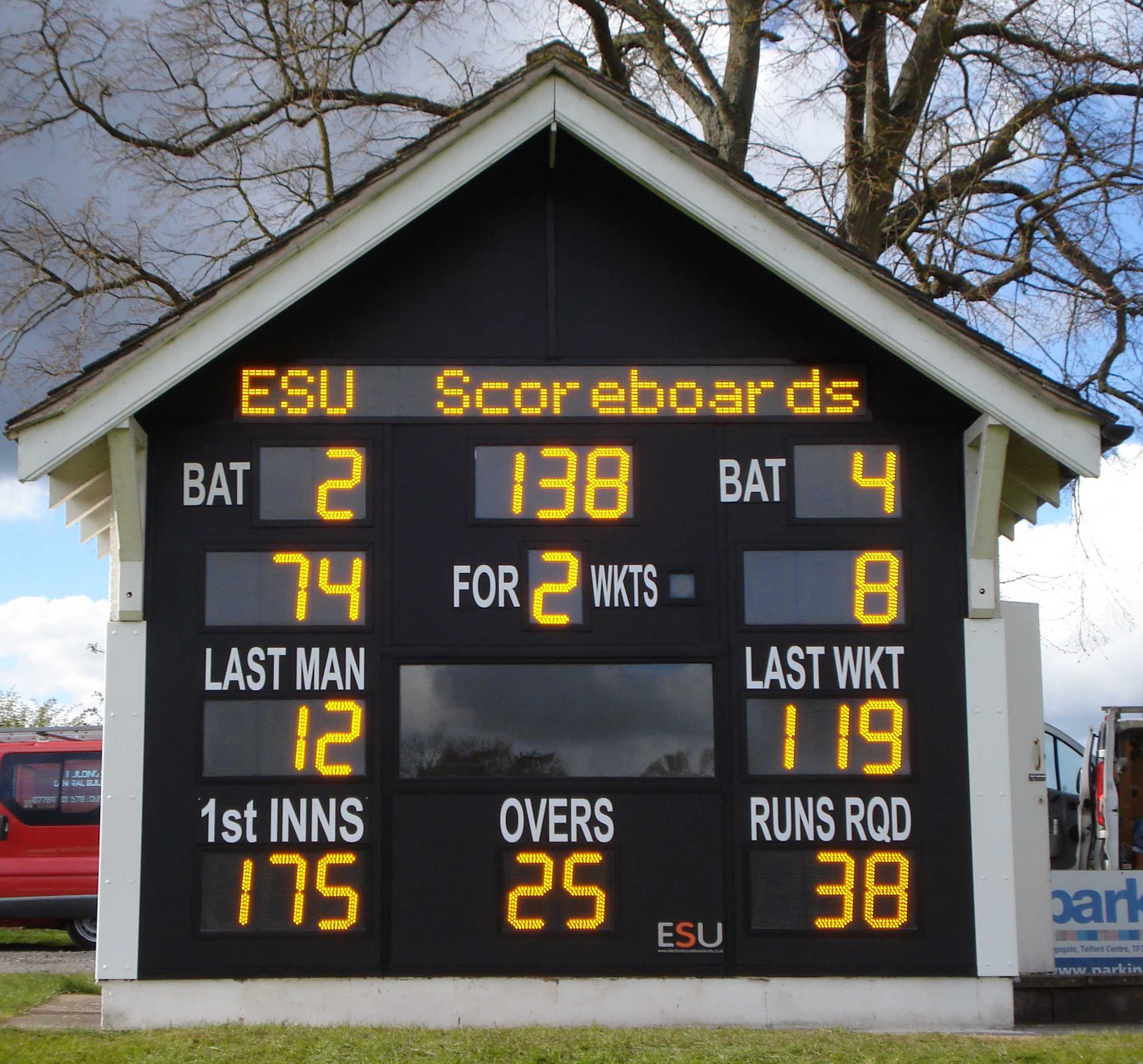 Electronic cricket scoreboard